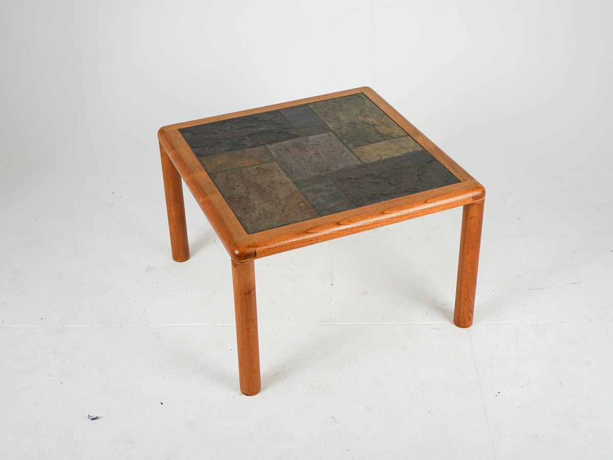 Vintage Teak Couchtisch Steintisch Beistelltisch Mid Century