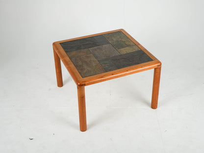 Vintage Teak Couchtisch Steintisch Beistelltisch Mid Century