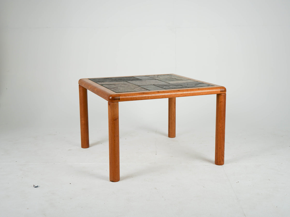 Vintage Teak Couchtisch Steintisch Beistelltisch Mid Century