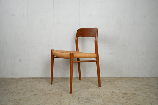 SET 4x Niels Otto Møller Model 75 Teak Esszimmerstuhl Mid Century