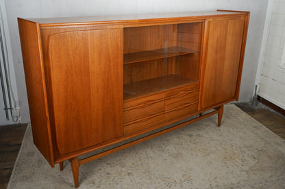 XXL Teak Highboard Sideboard Dänisch Vintage 60er Mid Century