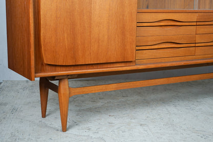 XXL Teak Highboard Sideboard Dänisch Vintage 60er Mid Century