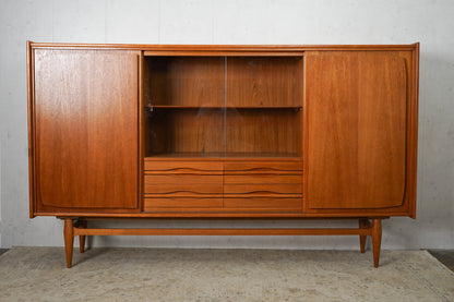 XXL Teak Highboard Sideboard Dänisch Vintage 60er Mid Century