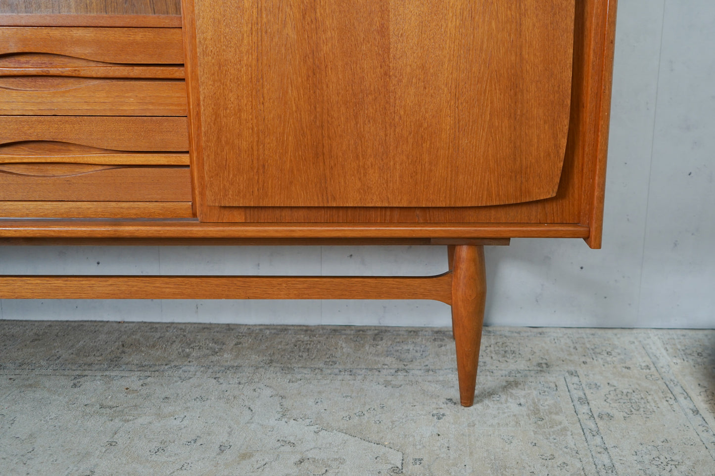 XXL Teak Highboard Sideboard Dänisch Vintage 60er Mid Century