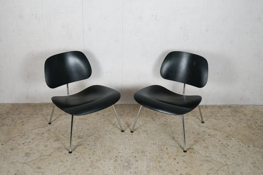 2x Plywood Vitra Herman Miller LCM Lounge Chair Stuhl in Schwarz