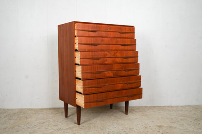 Teak Kommode Tallboy Retro Dänisch Vintage 60er Mid Century