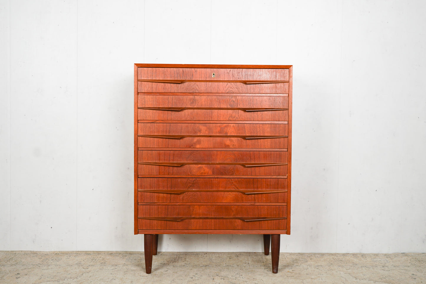 Teak Kommode Tallboy Retro Dänisch Vintage 60er Mid Century