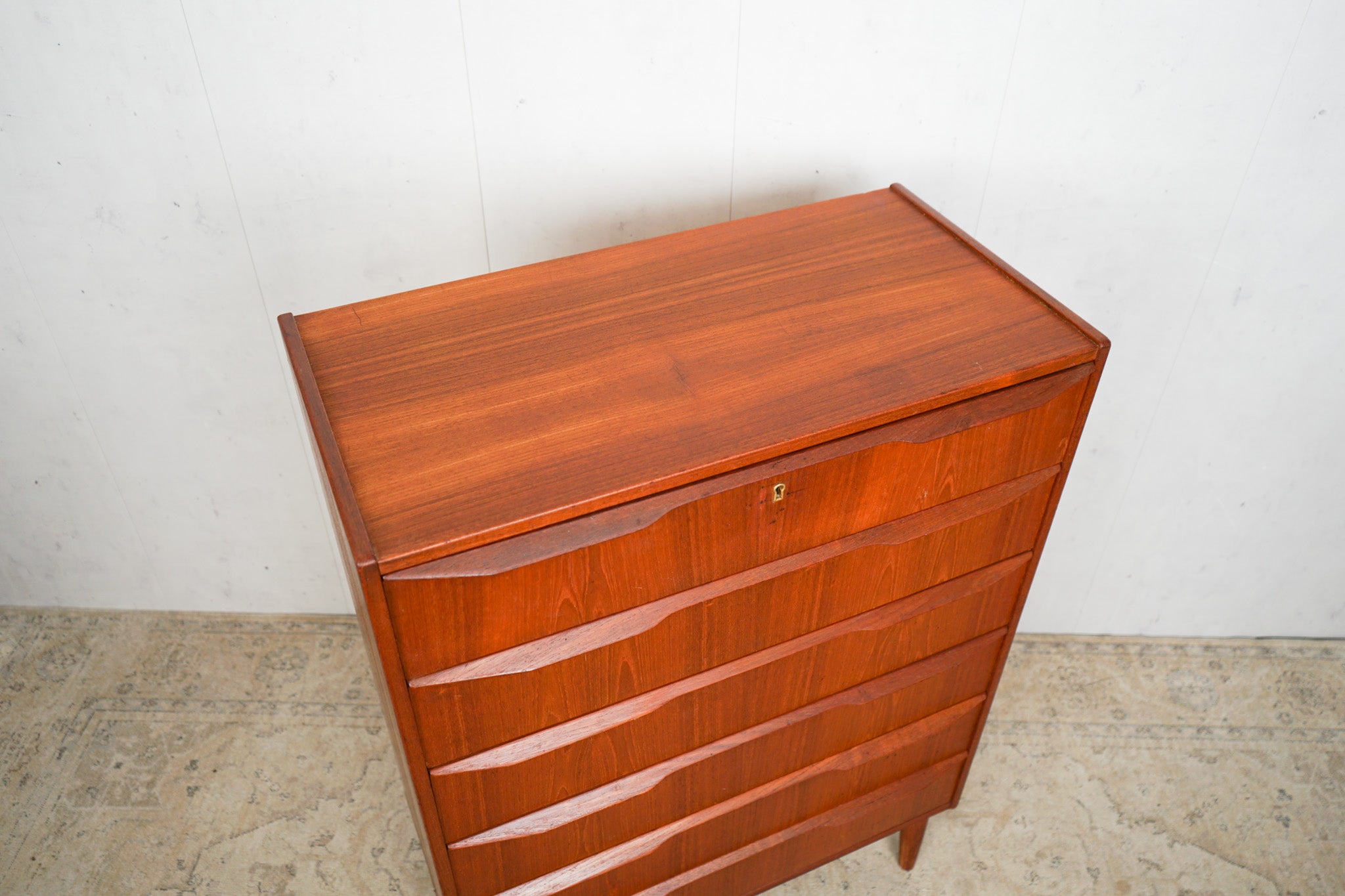 Teak Kommode deals Tallboy Retro Vintage 60er Mid Century