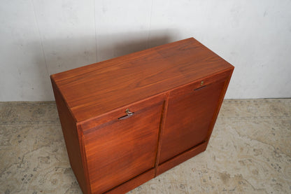 Teak Jalousieschrank Kommode Dänisch Vintage 60er Mid Century