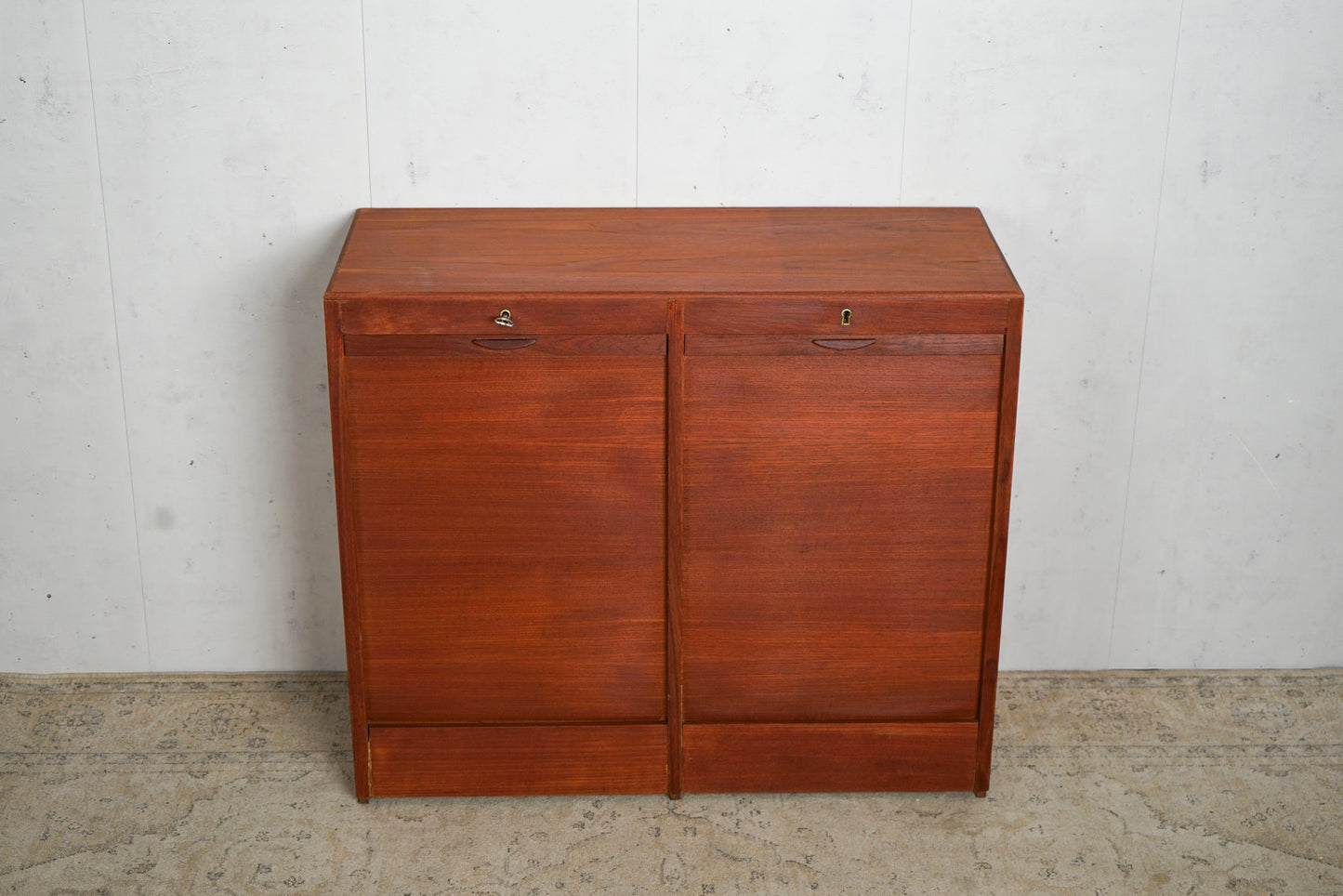 Teak Jalousieschrank Kommode Dänisch Vintage 60er Mid Century