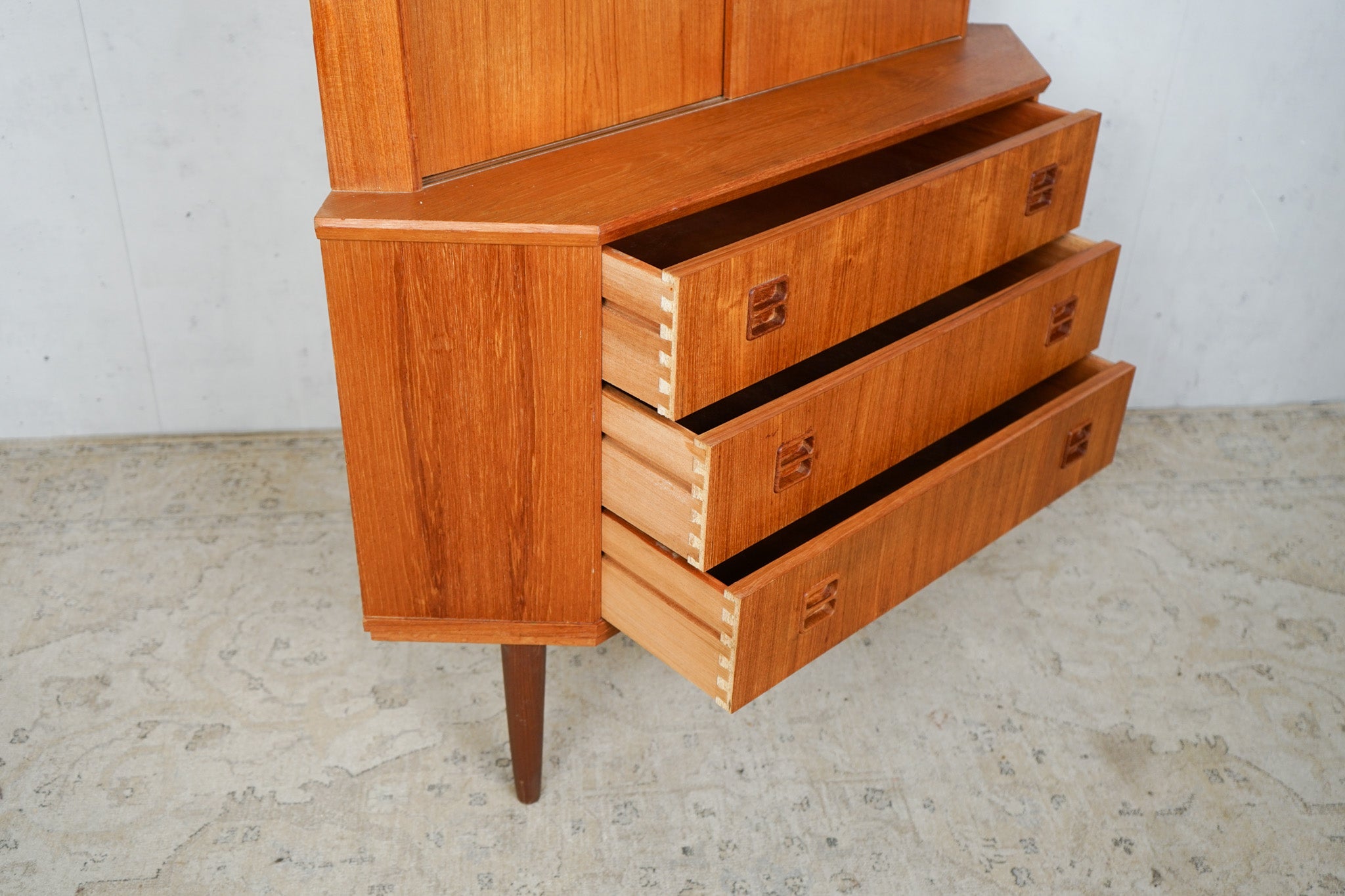 Mid Century Teak Schrank Fächerschrank Schmal 60er sold Retro Vintage