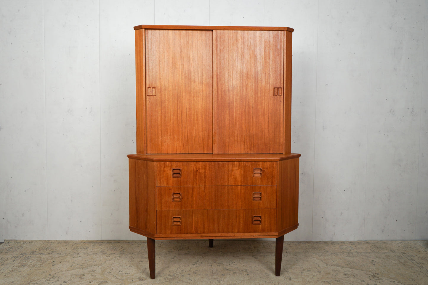 Teak Schrank Eckschrank Vintage 60er Mid Century Retro Dänisch