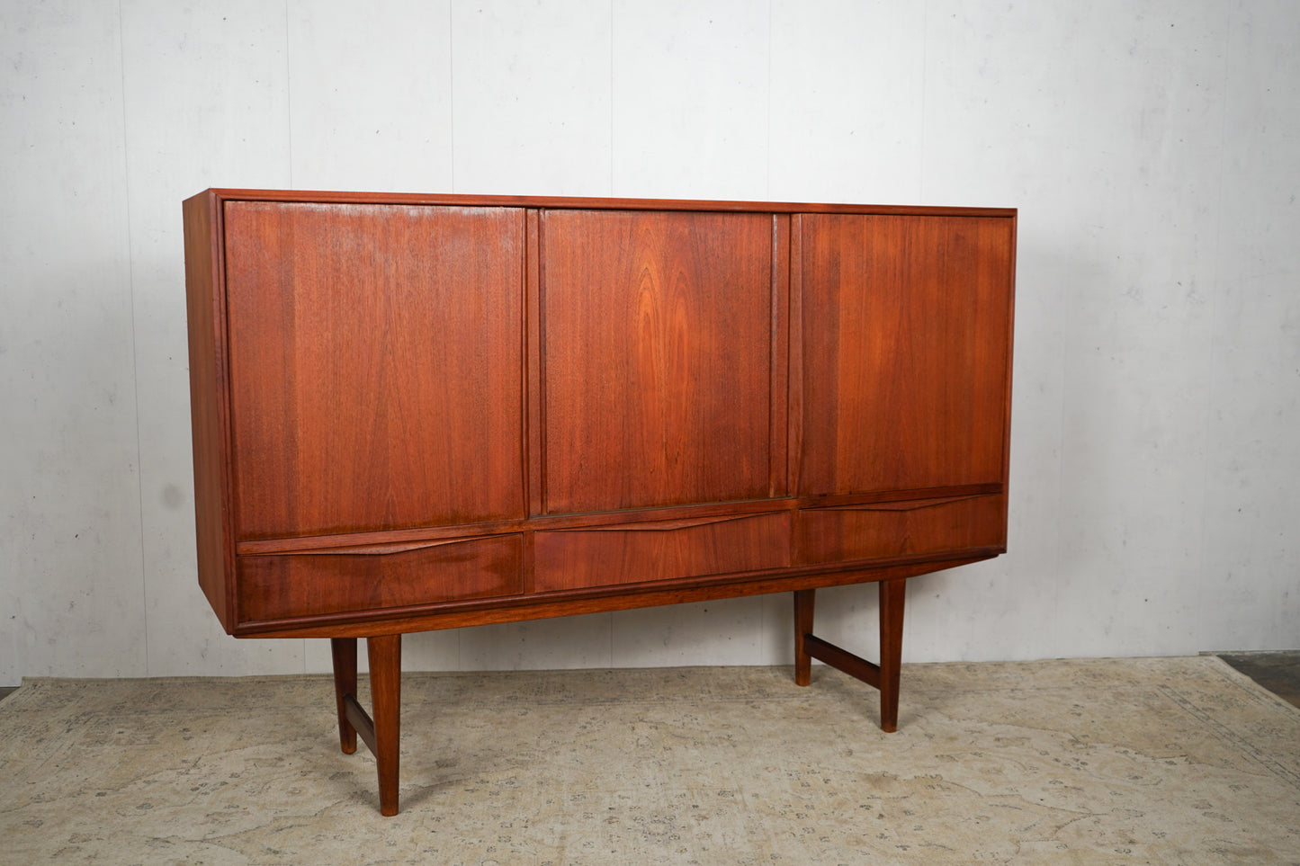 Teak Highboard Sideboard Dänisch Vintage 60er Mid Century