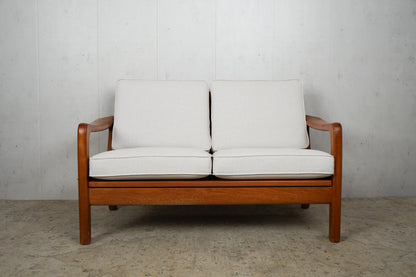 Dänisches Teak Sofa 2 Sitzer von Juul Kristensen neubezogen