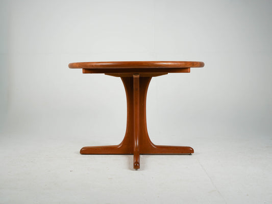 Vintage Teak Esstisch Rund Ausziehtisch Mid Century