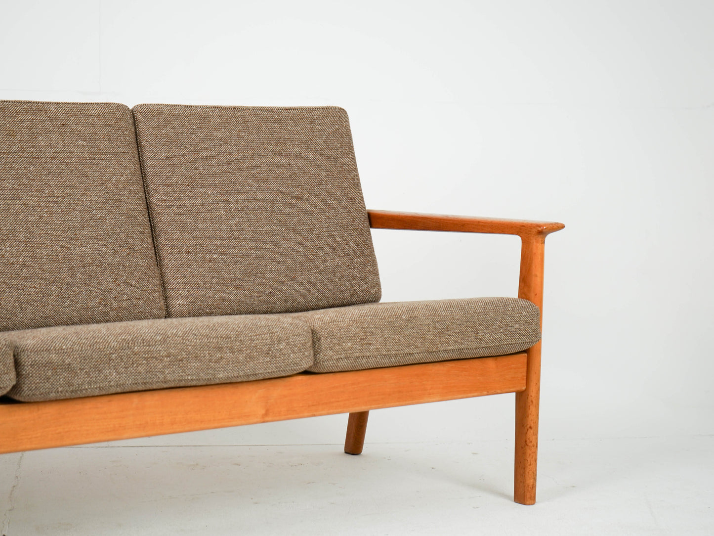 Teak Sofa Hans Wegner GE-265/3 Getama Mid Century Wollstoff