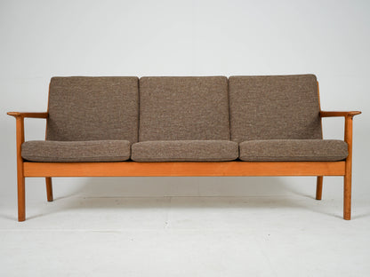 Teak Sofa Hans Wegner GE-265/3 Getama Mid Century Wollstoff