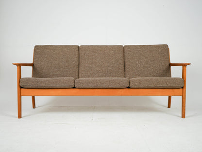 Teak Sofa Hans Wegner GE-265/3 Getama Mid Century Wollstoff