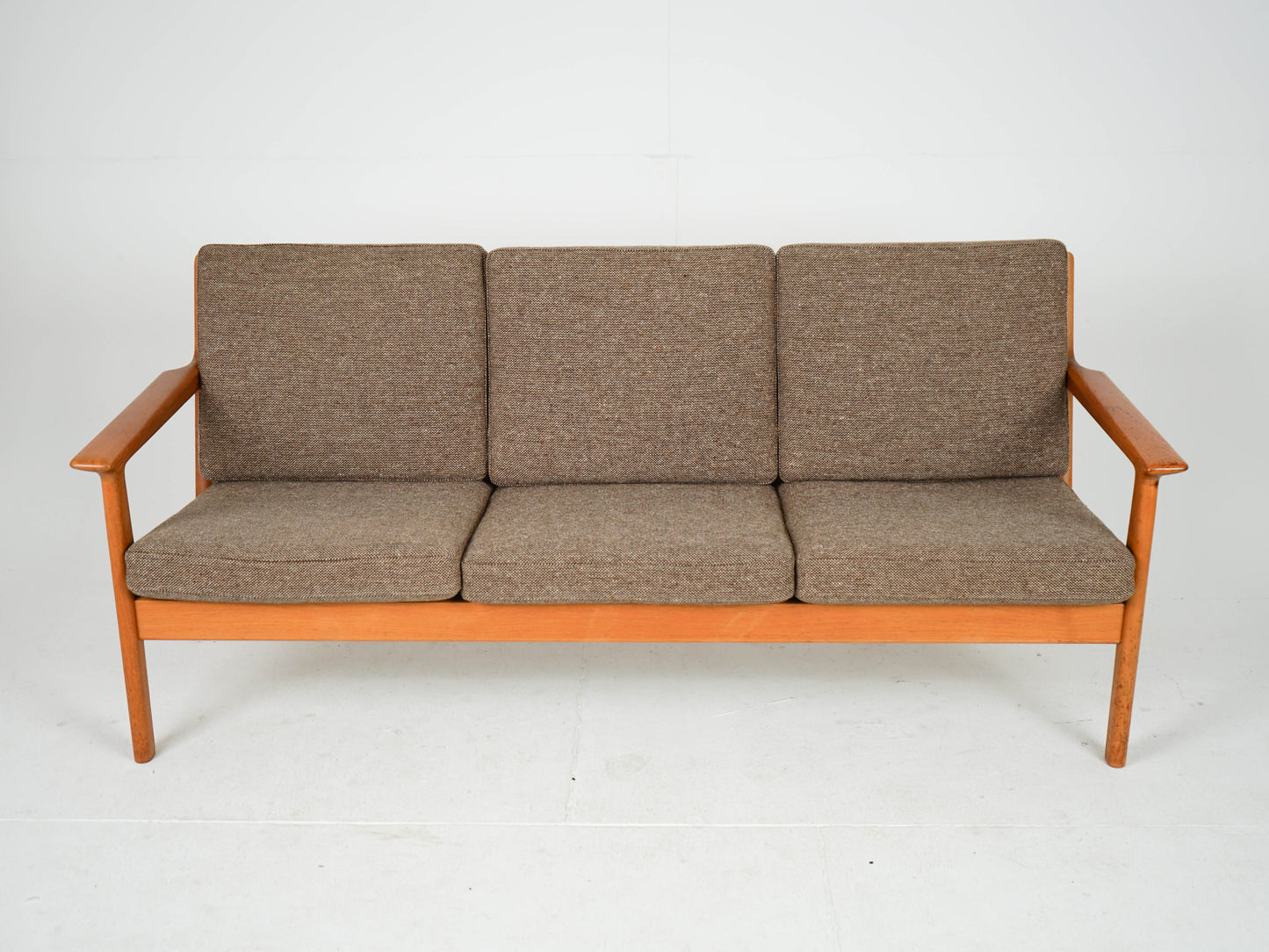 Teak Sofa Hans Wegner GE-265/3 Getama Mid Century Wollstoff