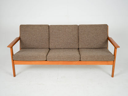 Teak Sofa Hans Wegner GE-265/3 Getama Mid Century Wollstoff