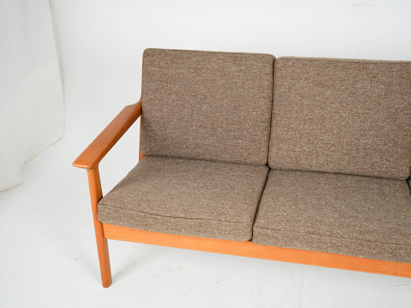 Teak Sofa Hans Wegner GE-265/3 Getama Mid Century Wollstoff