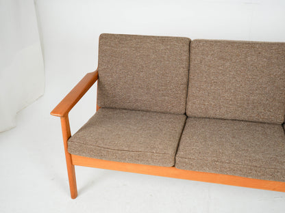 Teak Sofa Hans Wegner GE-265/3 Getama Mid Century Wollstoff
