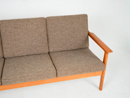 Teak Sofa Hans Wegner GE-265/3 Getama Mid Century Wollstoff