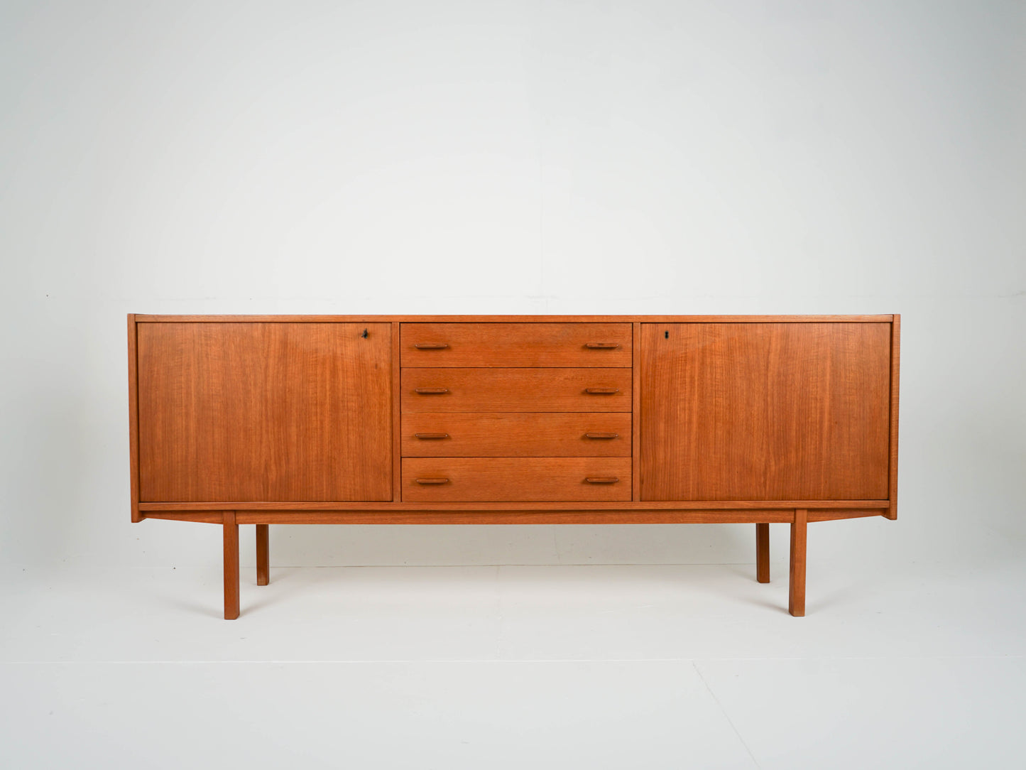 Teak Sideboard Schrank Anrichte Vinyl Vintage Mid Century