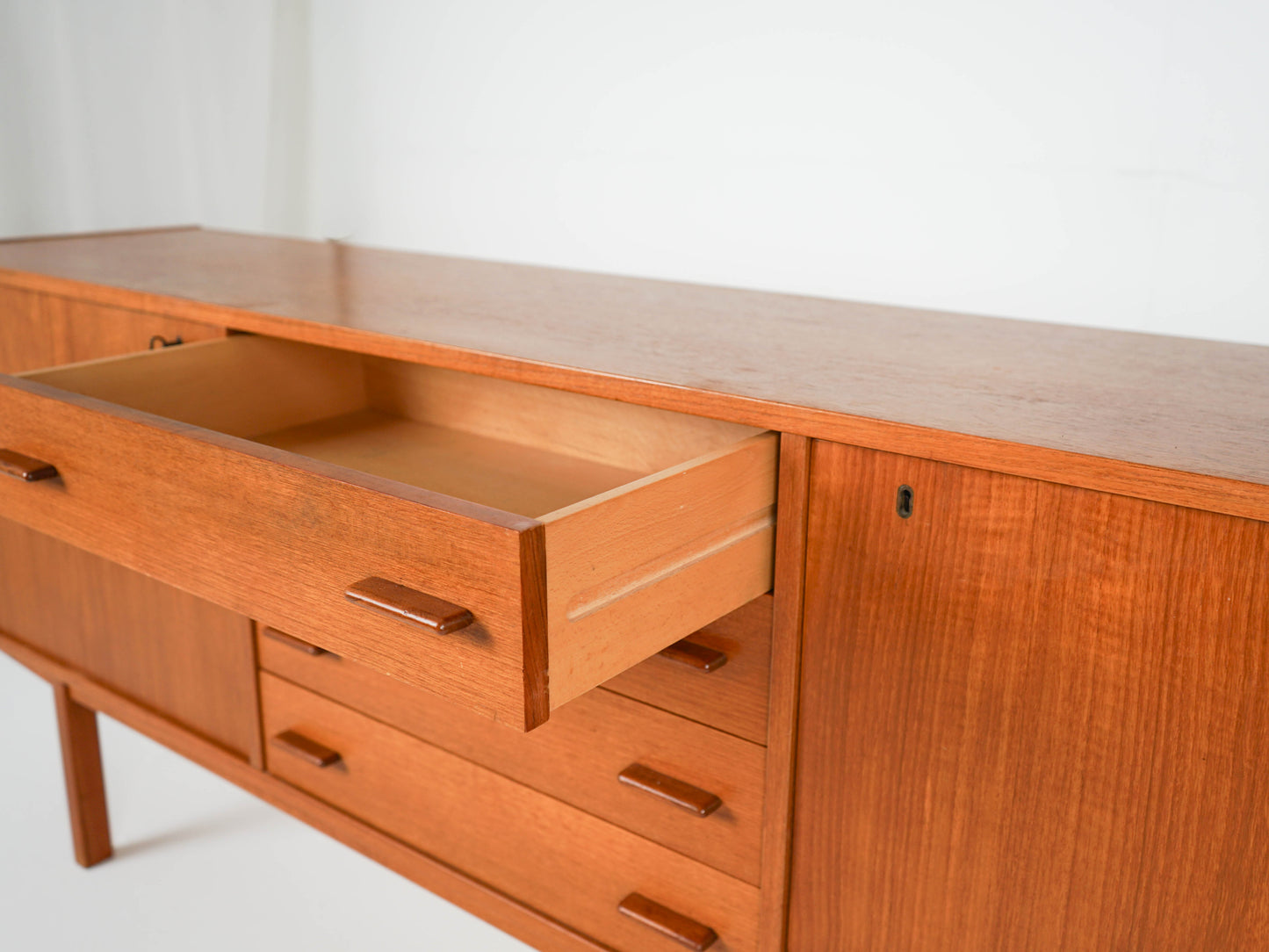 Teak Sideboard Schrank Anrichte Vinyl Vintage Mid Century
