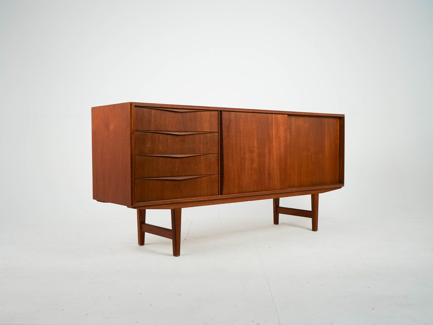 Teak Sideboard von Erling W. Bach Vintage Mid Century