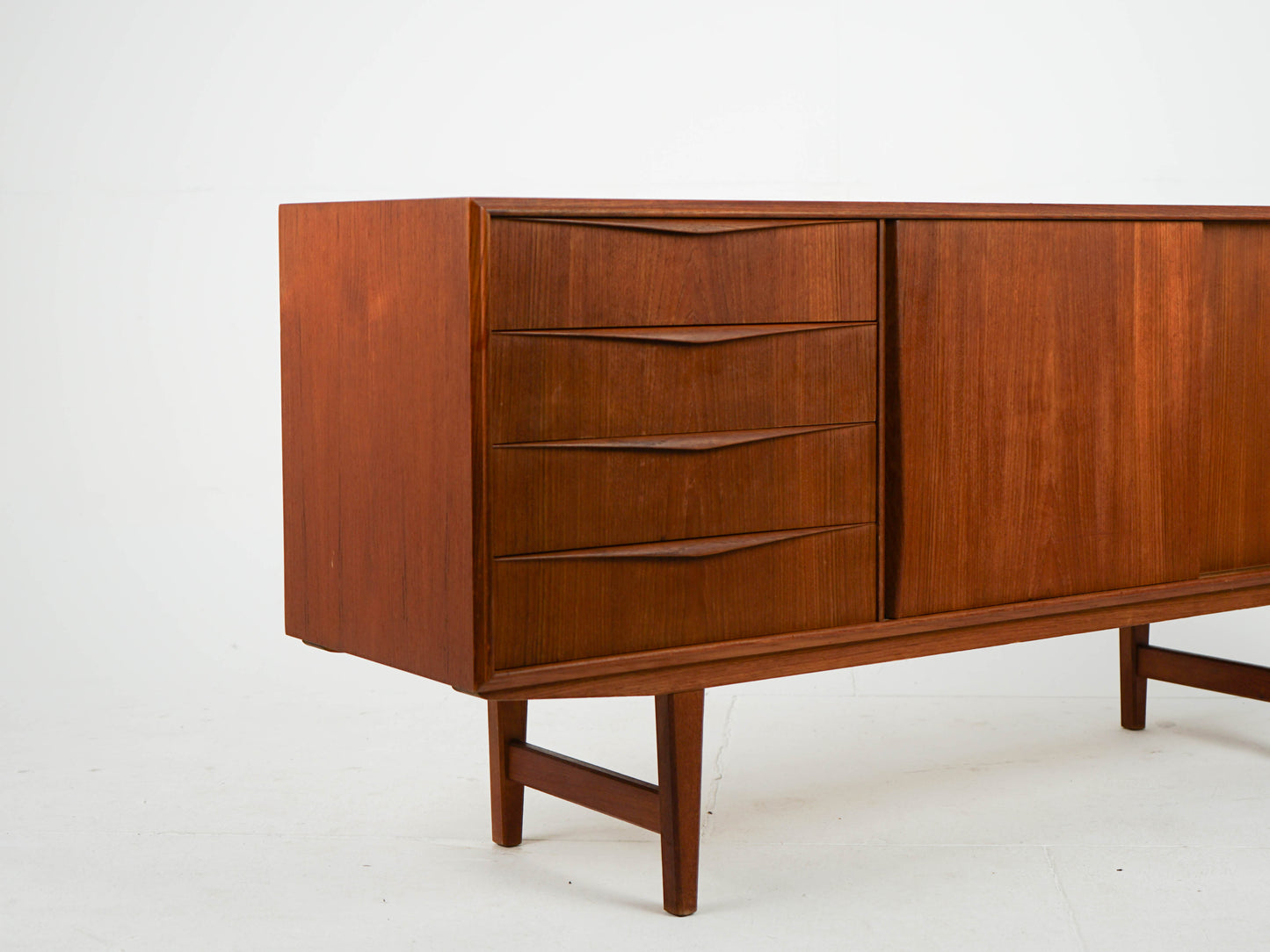 Teak Sideboard von Erling W. Bach Vintage Mid Century