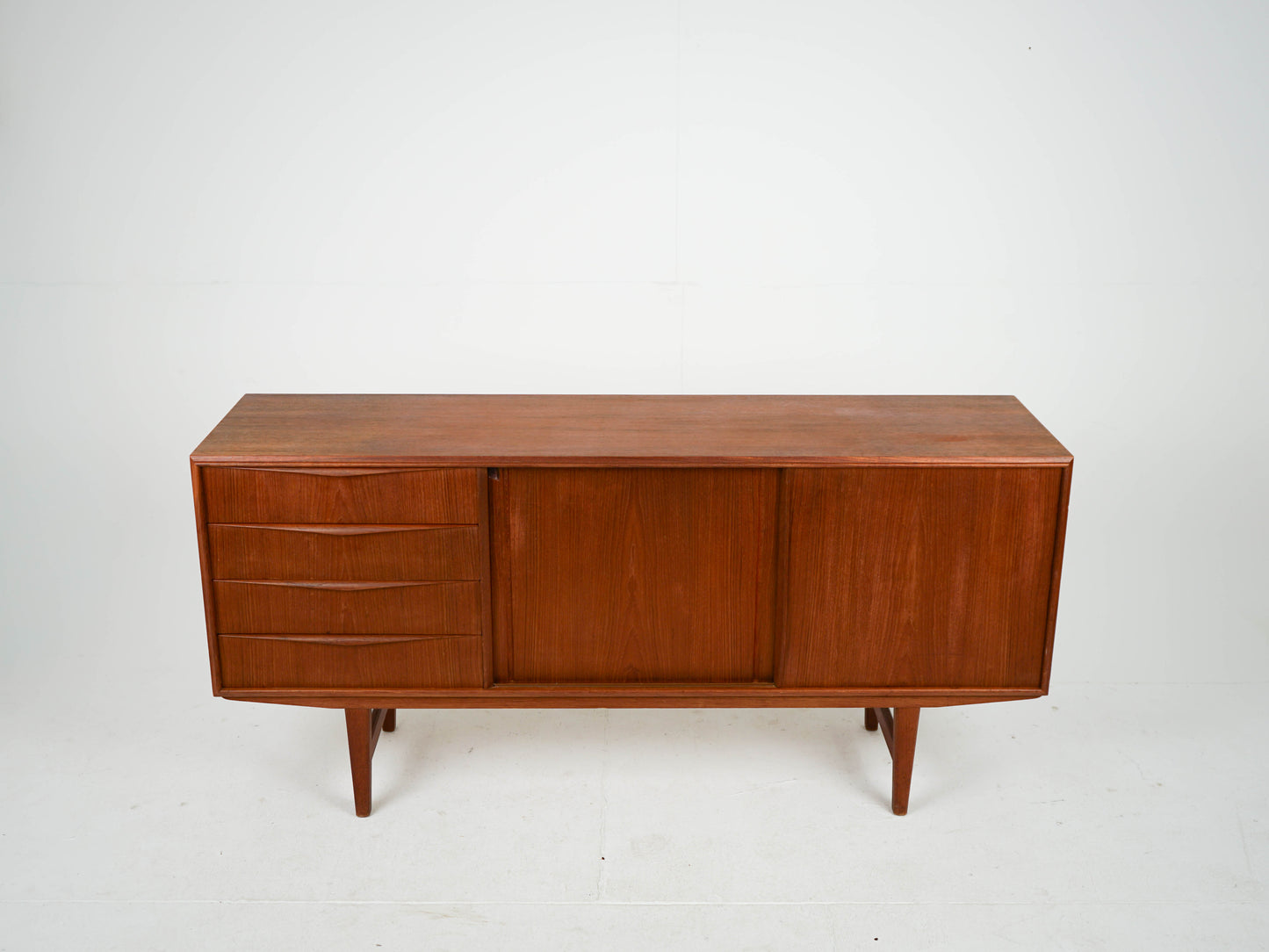 Teak Sideboard von Erling W. Bach Vintage Mid Century
