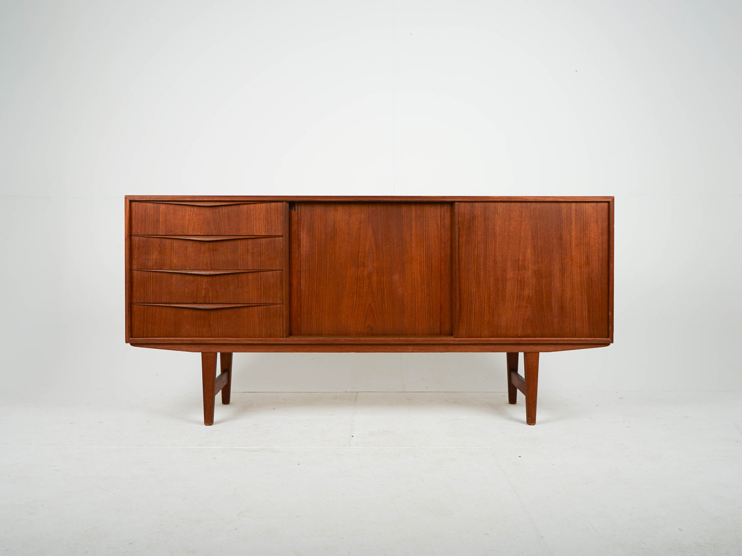 Teak Sideboard von Erling W. Bach Vintage Mid Century