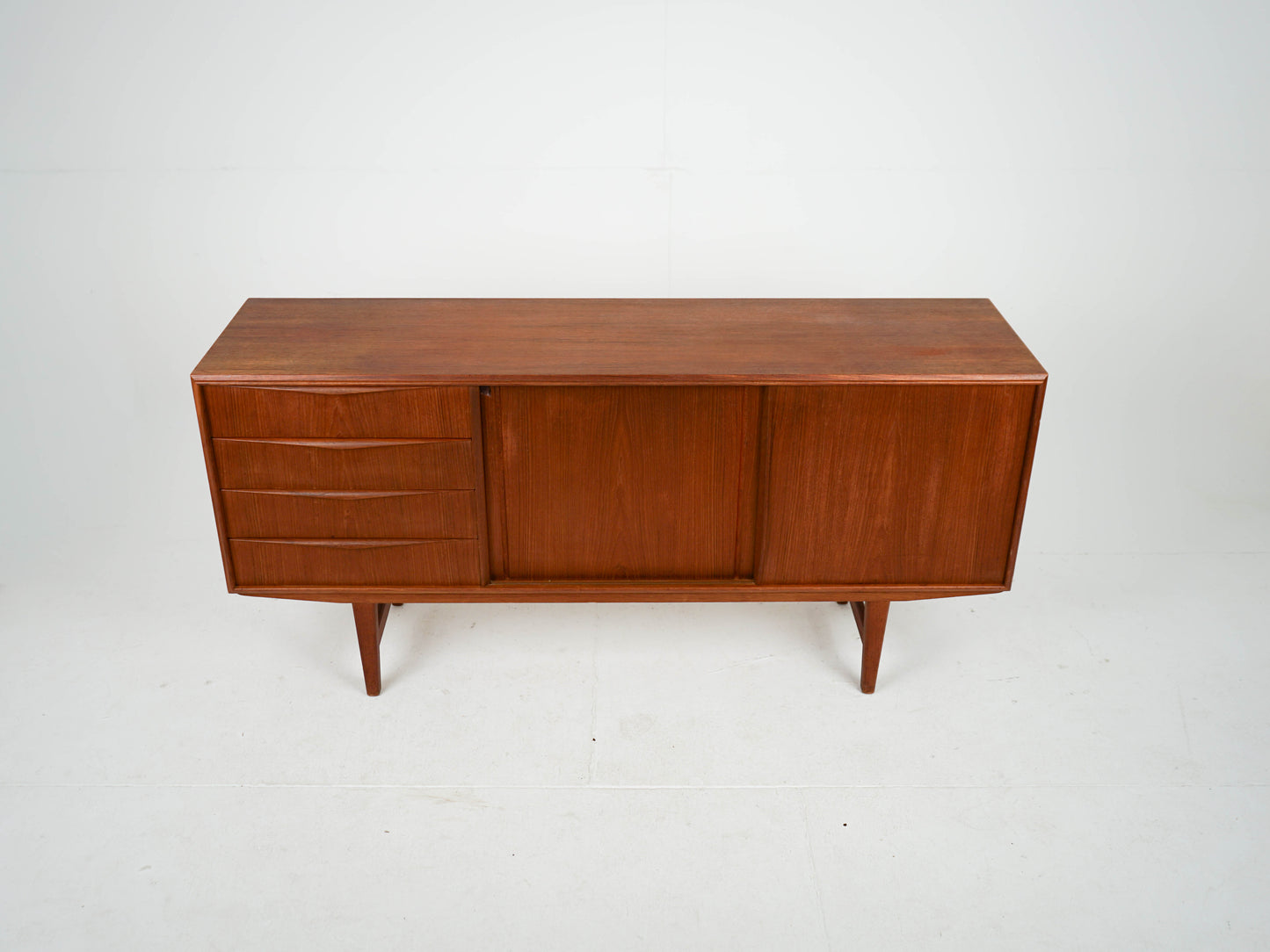 Teak Sideboard von Erling W. Bach Vintage Mid Century