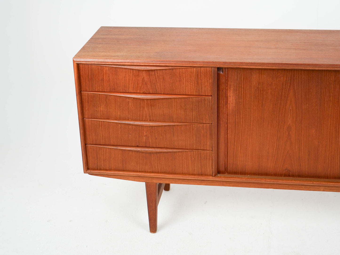 Teak Sideboard von Erling W. Bach Vintage Mid Century