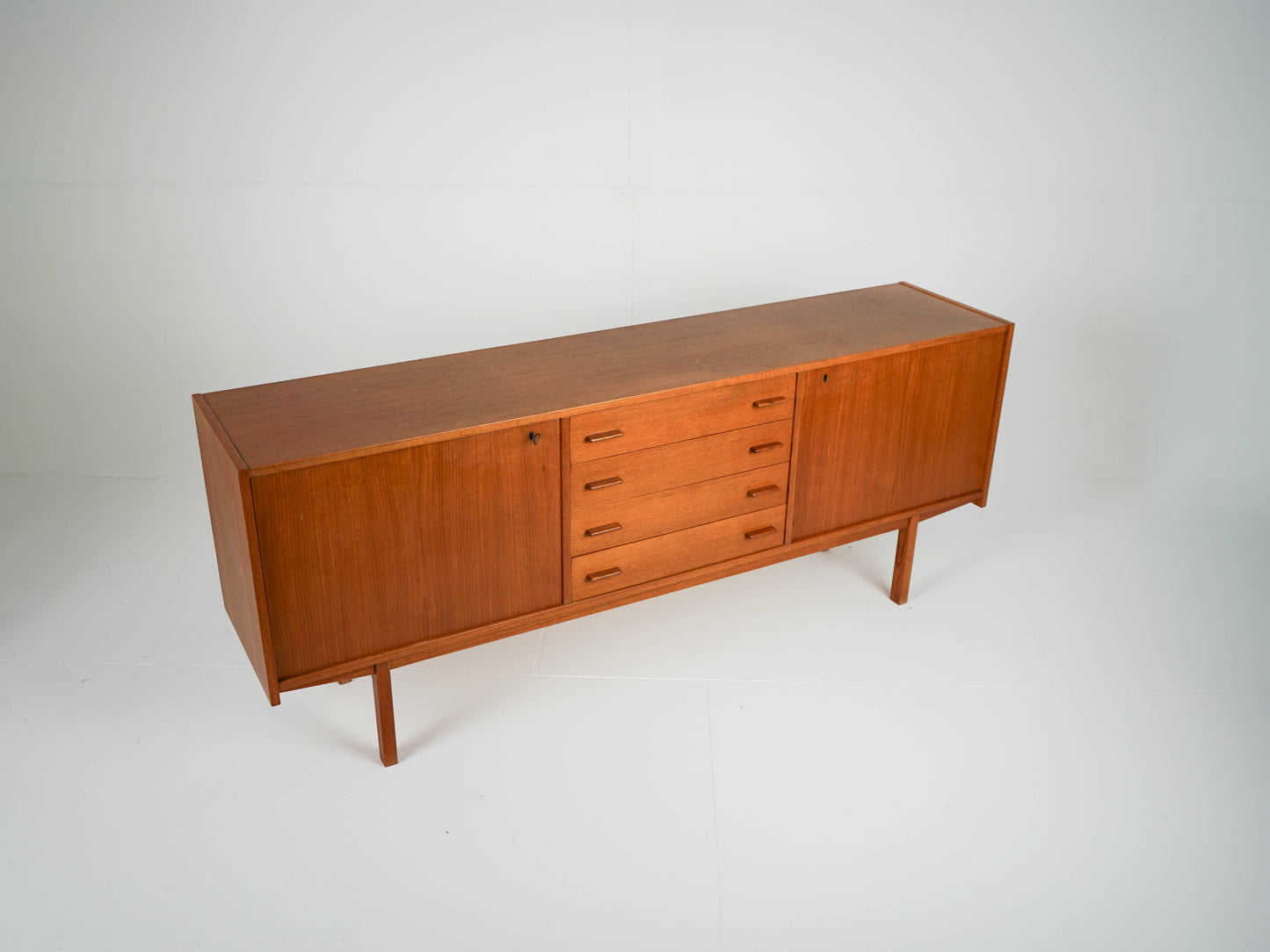 Teak Sideboard Schrank Anrichte Vinyl Vintage Mid Century