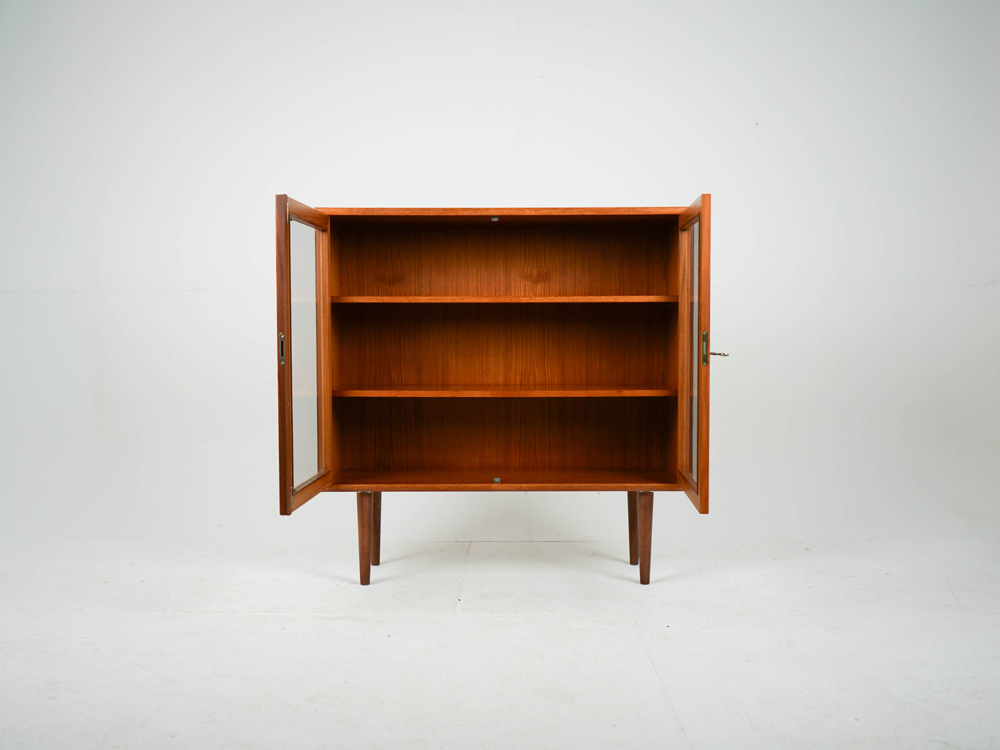 Teak Vitrine Regal Anrichte Schrank Vintage Mid Century