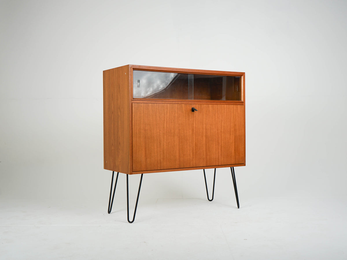 Teak Vitrine Schrank Sideboard Bar Vintage 60er Mid Century