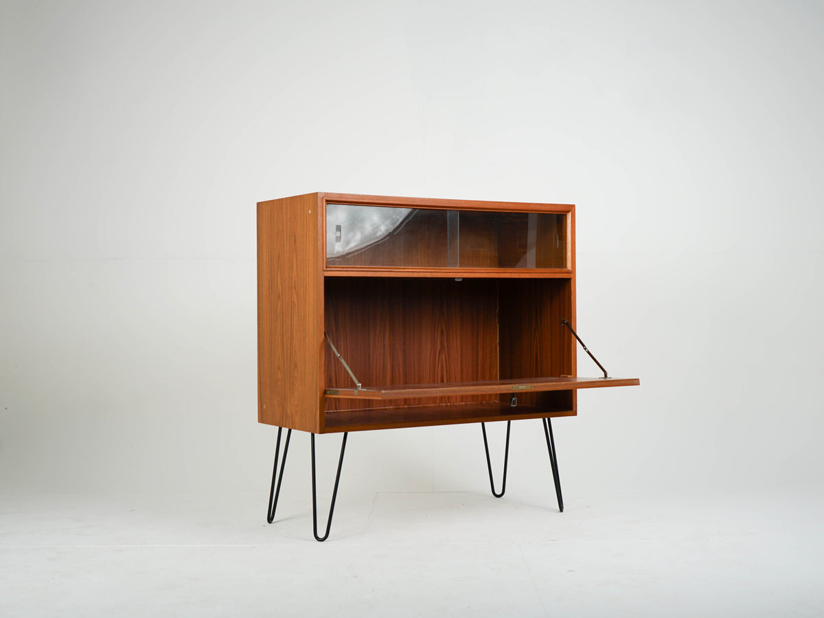 Teak Vitrine Schrank Sideboard Bar Vintage 60er Mid Century