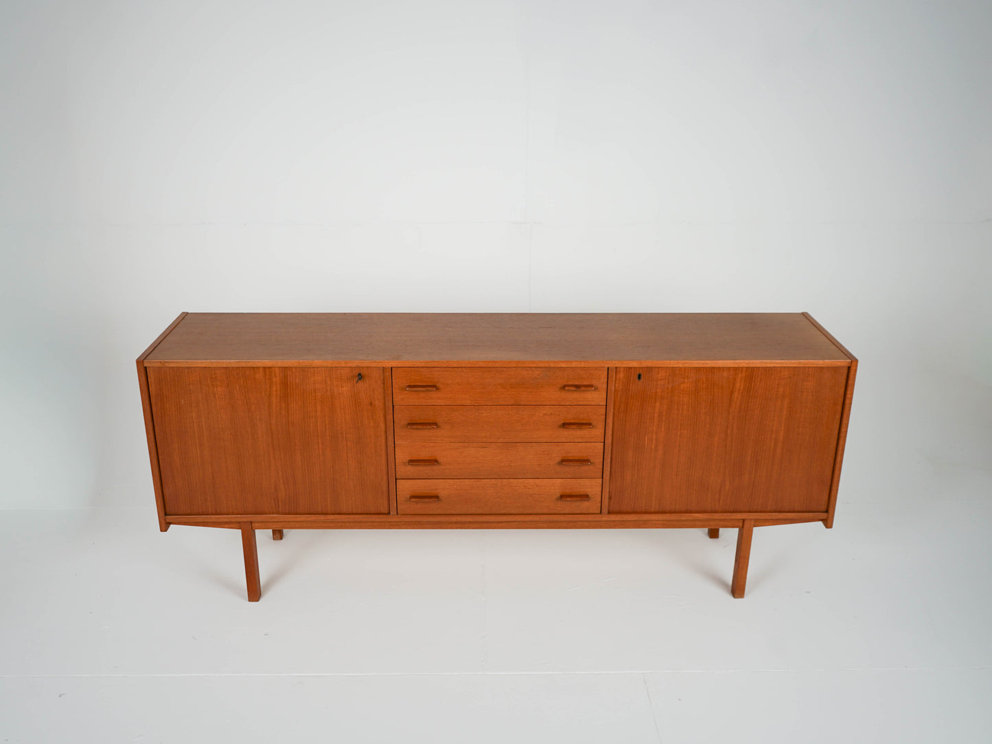 Teak Sideboard Schrank Anrichte Vinyl Vintage Mid Century
