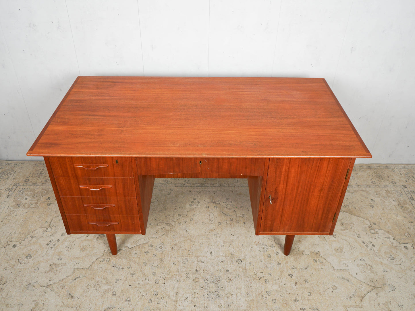 Teak Schreibtisch Tisch Dänisch Vintage 60er Mid Century