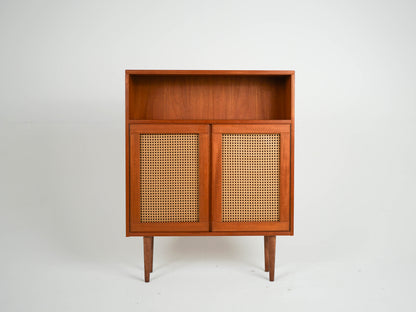 Teak Regal Anrichte Wiener Geflecht Vintage Mid Century Dänisch