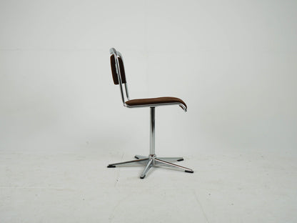 1v2 Chrome Stuhl Esszimmerstuhl EKA Mid Century Retro