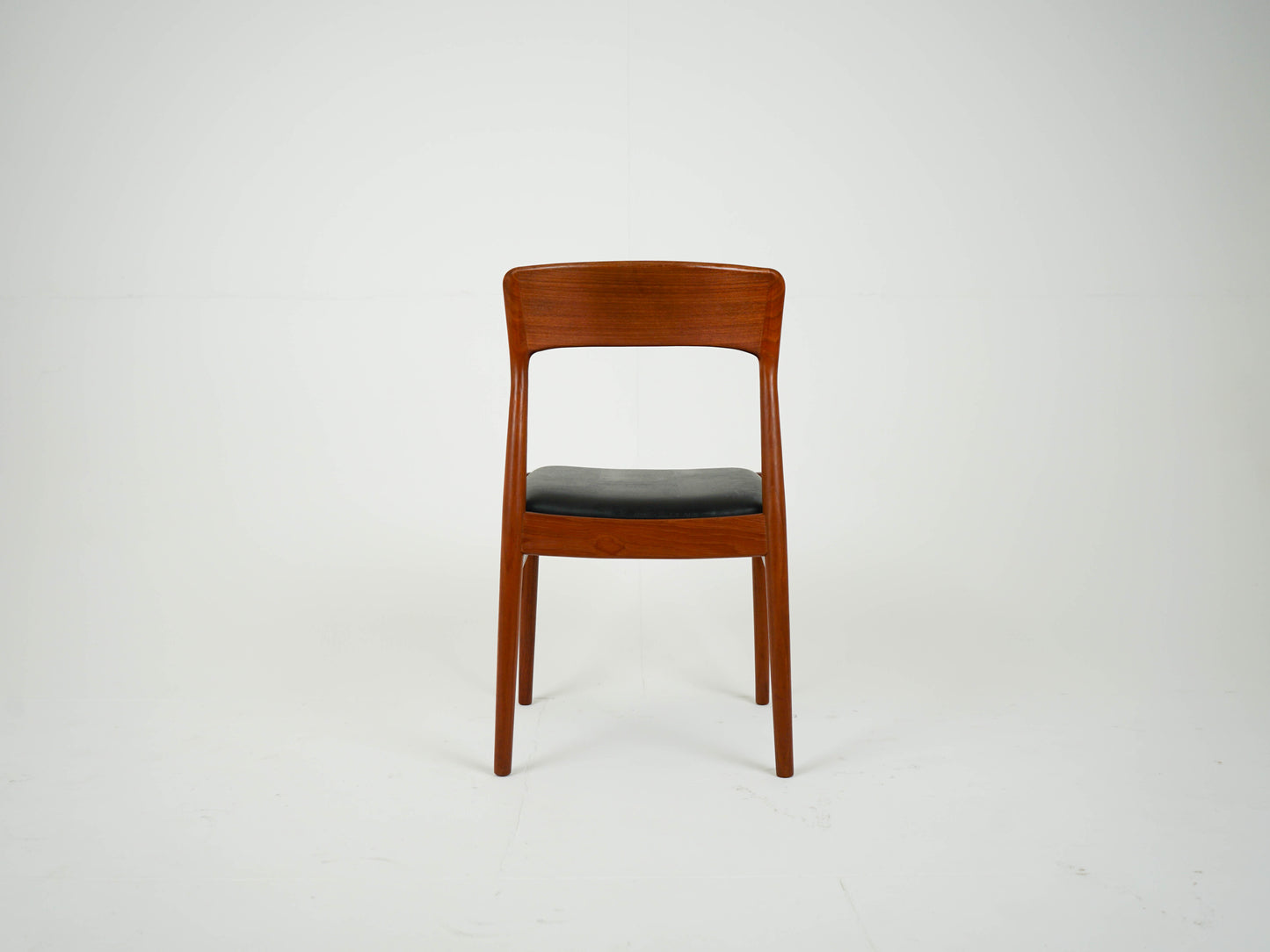 SET 6x Teak Leder Stuhl Vintage Henning Kjærnulf Mid Century