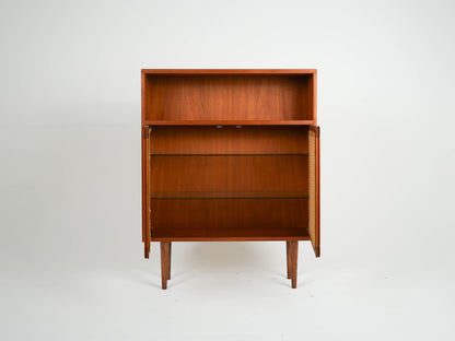 Teak Regal Anrichte Wiener Geflecht Vintage Mid Century Dänisch