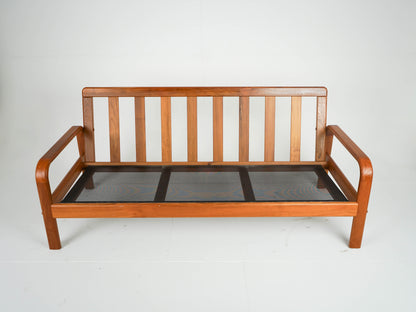 Vintage Teak Sofa Couch NEUBEZUG Grün Mid Century