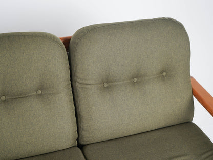 Vintage Teak Sofa Couch NEUBEZUG Grün Mid Century