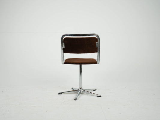1v2 Chrome Stuhl Esszimmerstuhl EKA Mid Century Retro