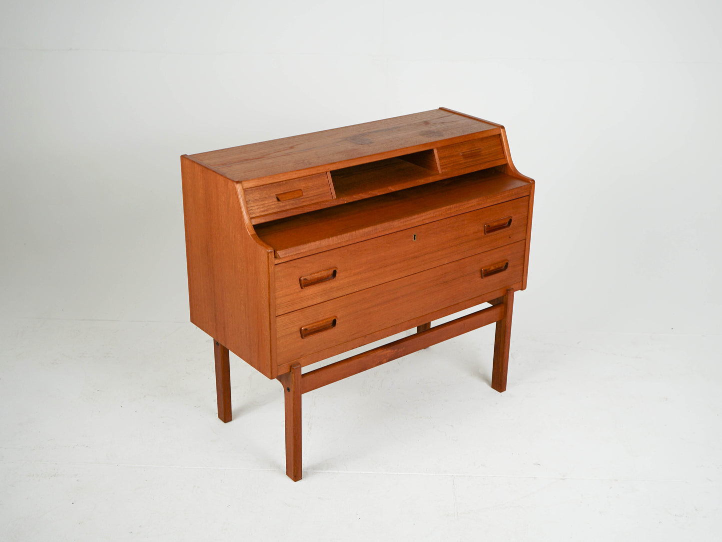 Vintage Teak Sekretär von Arne Wahl Iversen Mid Century