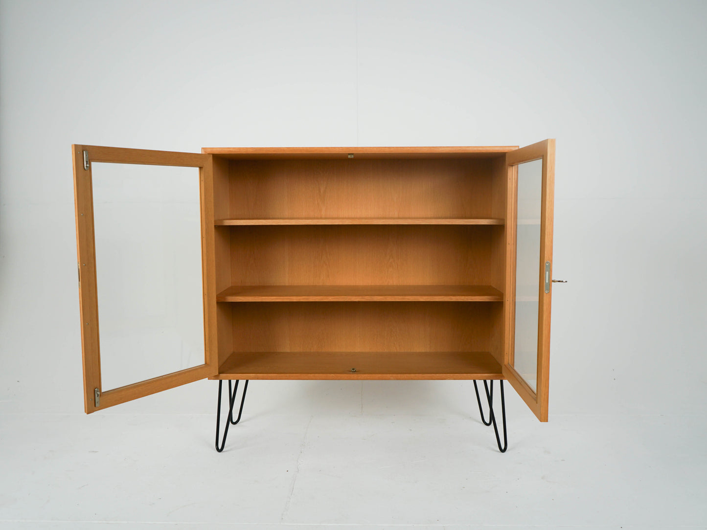 Schrank Eiche Vitrine Anrichte Dänisch Vintage 60er Mid Century